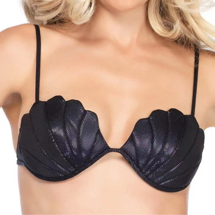 Dame Bikini Overdel med muslingedesign Skovae