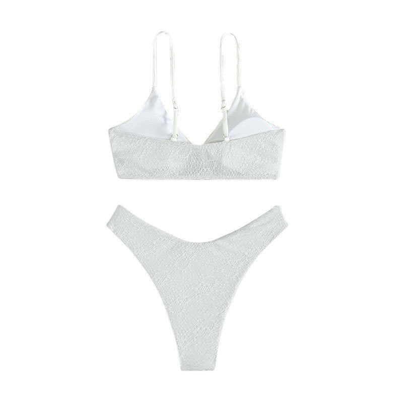 Dame bikini-sæt med elegant ringdetalje og høj skæring Stilla