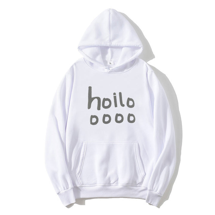 Dame hoodie med løs pasform og kreativt print Skovae