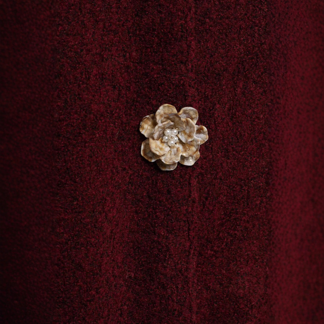Kvinders Cozy Fleece Jakke med Elegant Knaplukning Stilla