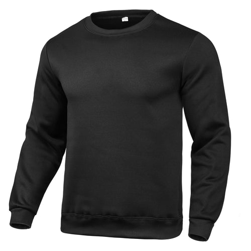 Herre komfortabel crew neck sweater lavet af højkvalitets bomuldsblanding Skovae
