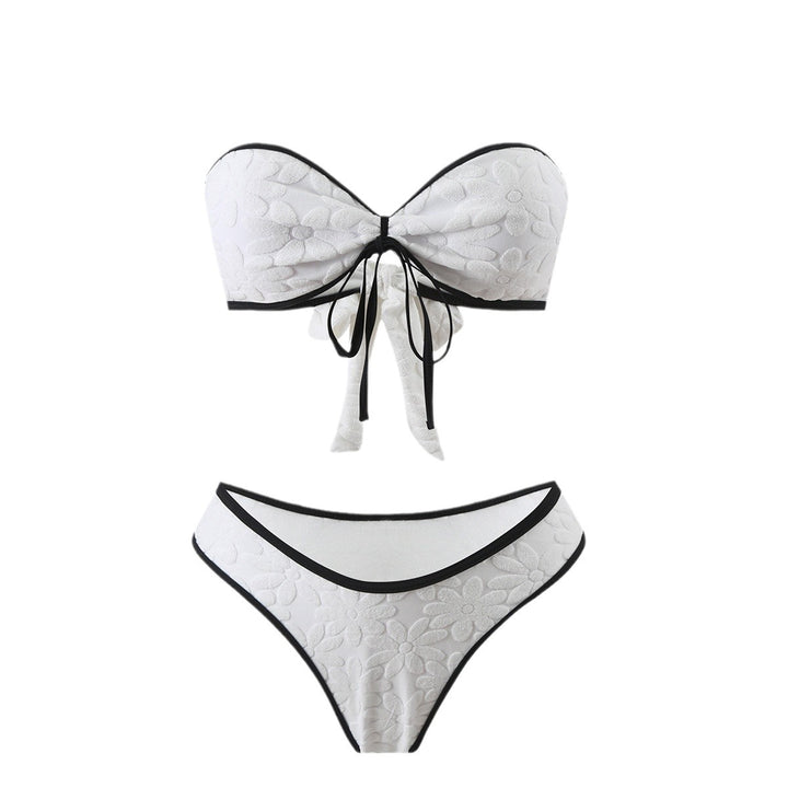 Dame blomsterprint stropløs bikini sæt Stilla