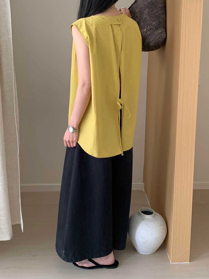 Dame Relaxed Fit Oversized Bomulds tanktop Stilla