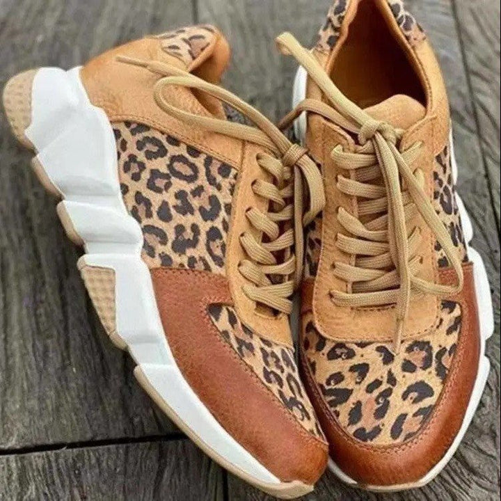 Dame Sneaker med dyreprint og skridsikker sål Stilla