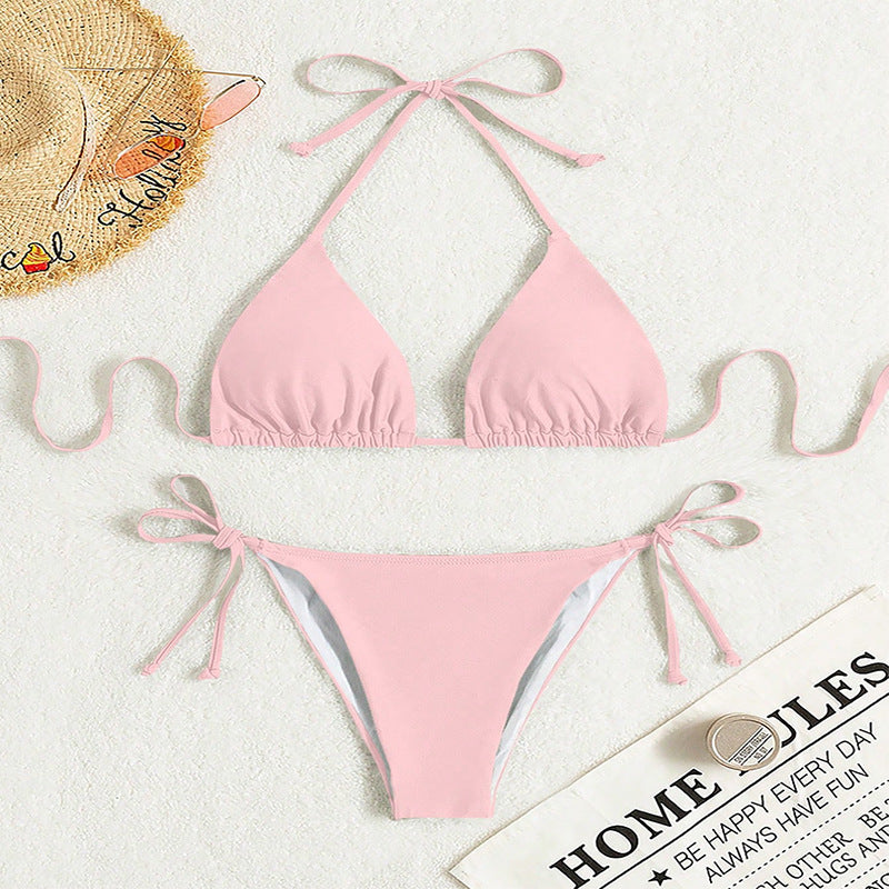 Dame trekant-bikini med justerbare stropper Skovae