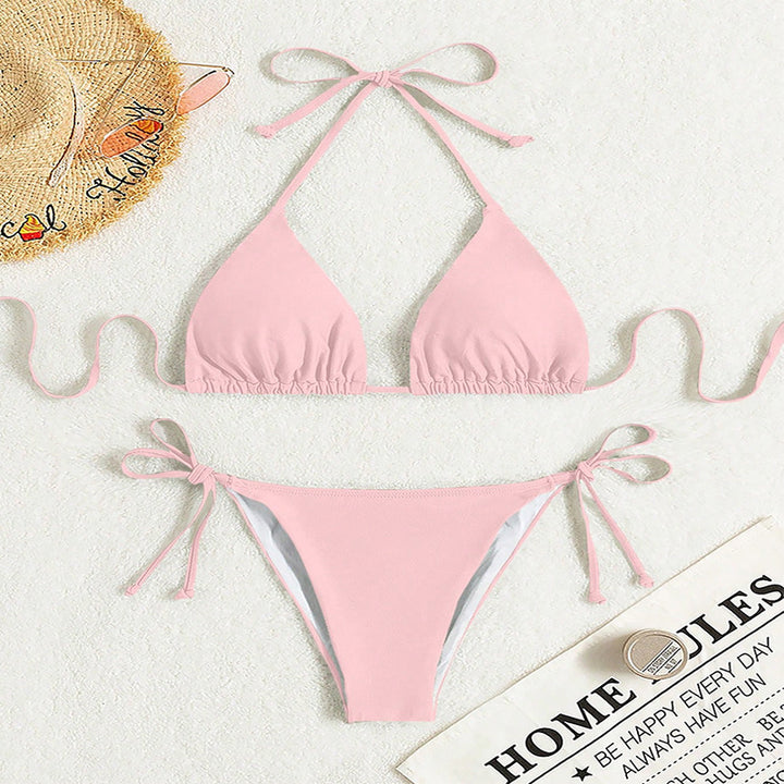 Dame trekant-bikini med justerbare stropper Skovae