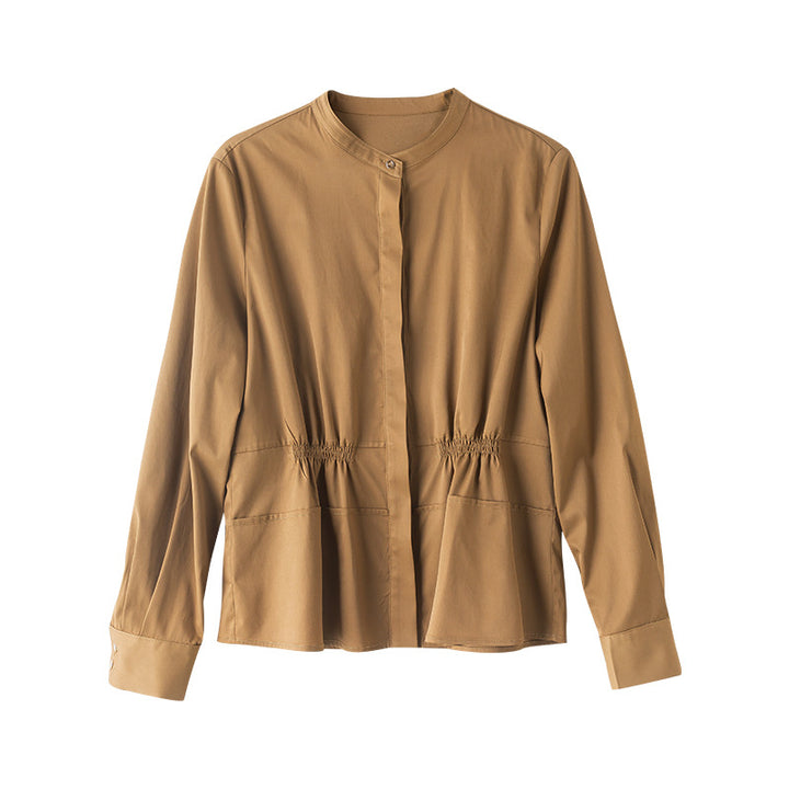 Dame bluse skjorte med elegant snit og talje Stilla