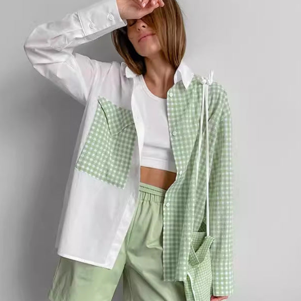 Dame ternet overshirt med afslappet pasform og praktisk brystlomme Stilla