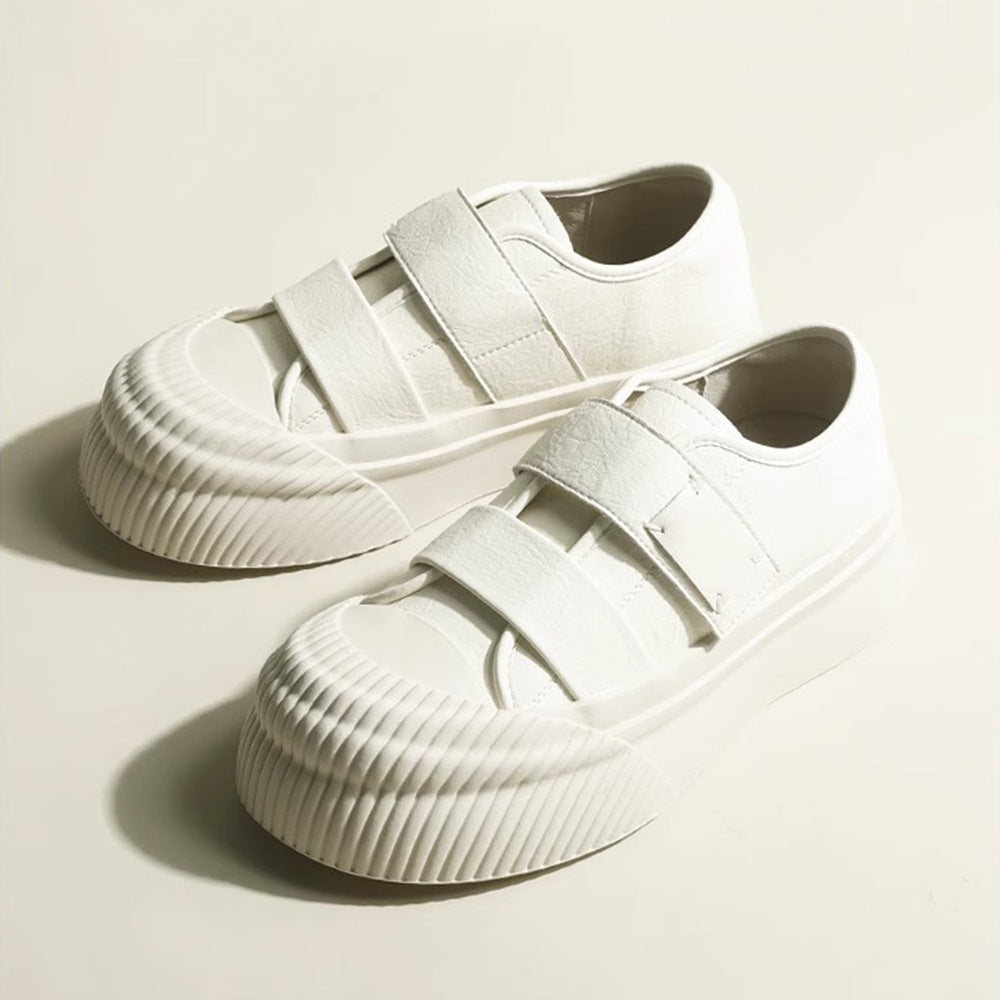 Dame Sneakers i sporty design med forhøjet sålprofil og praktisk velcro Stilla