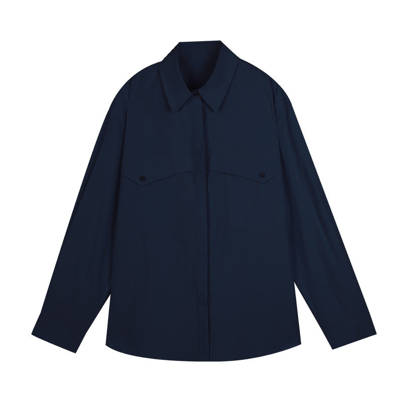 Dame casual utility-bluse med praktiske brystlommer og moderne skæring Stilla
