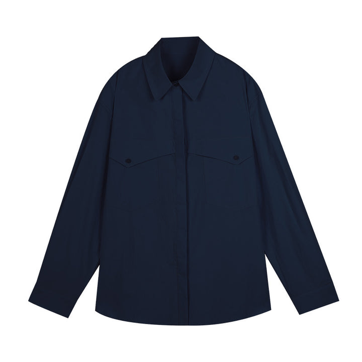 Dame casual utility-bluse med praktiske brystlommer og moderne skæring Stilla