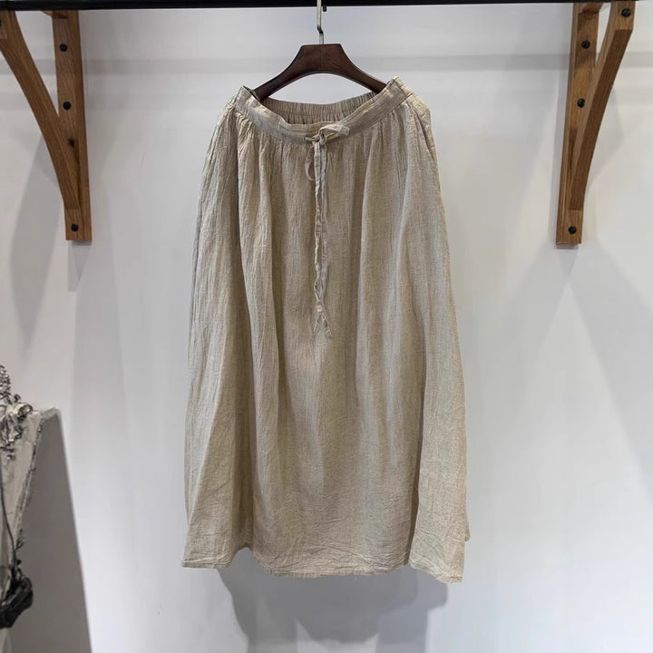 Femme Flydende Justerbar Talje Maxi Nederdel Stilla