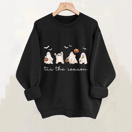 Kvinders sweatshirt med muntert Halloween-motiv og afslappet snit Stilla