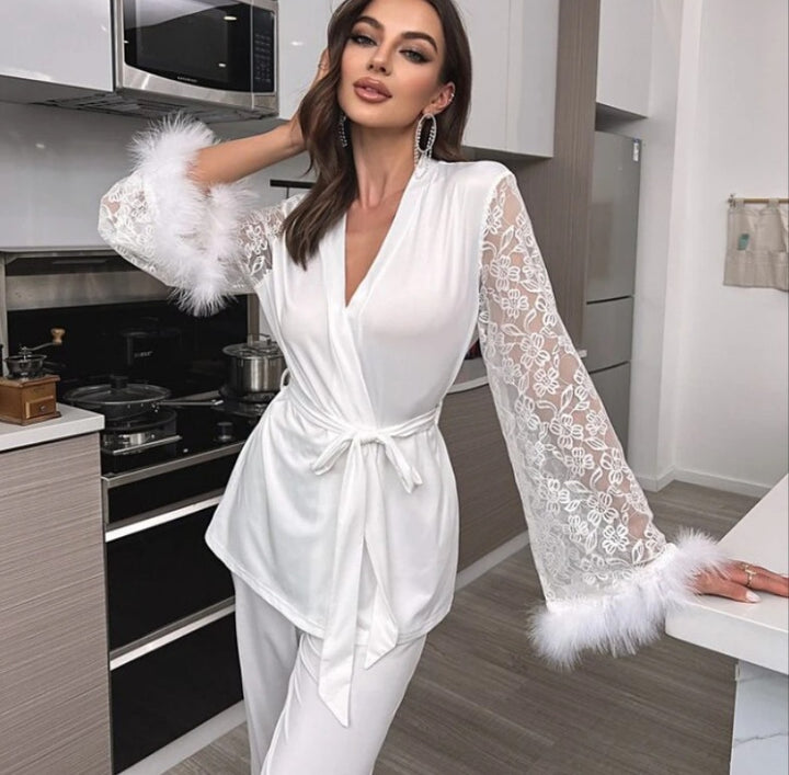 Dame elegant Kimono med spidsærmer Stilla