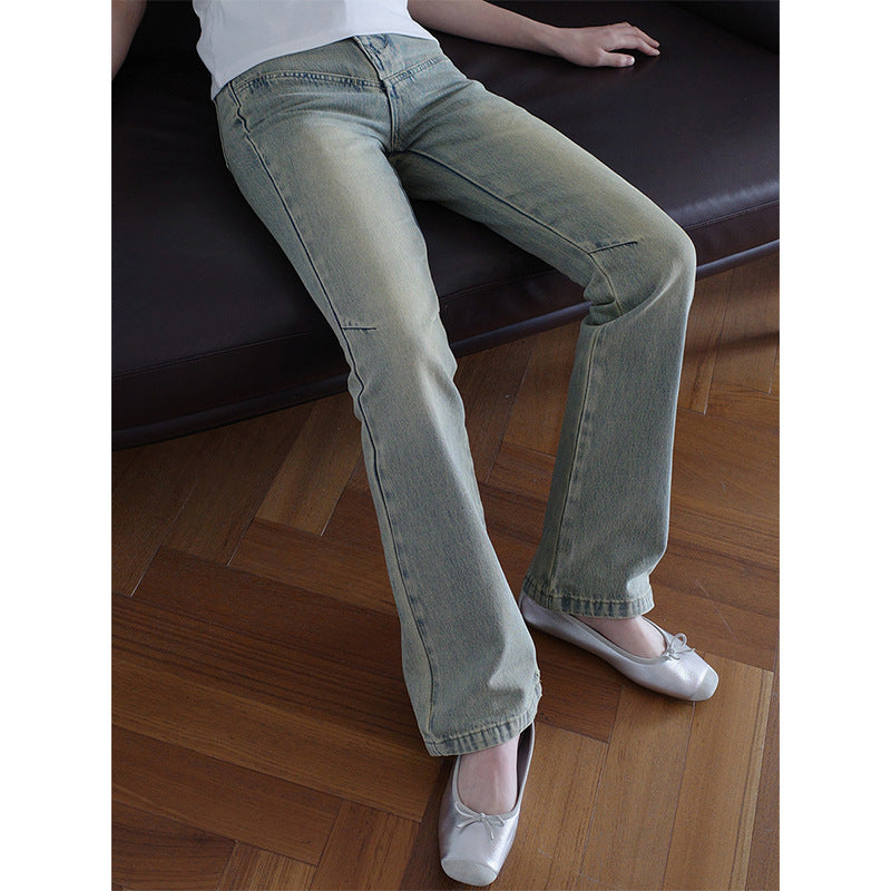Dame Bootcut Jeans i feminint Vintage-design med høj talje og komfortabel pasform Stilla