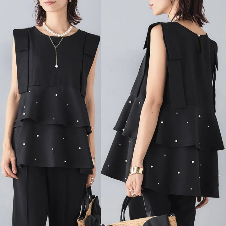 Dame Elegant lag-top med perleaccenter Stilla