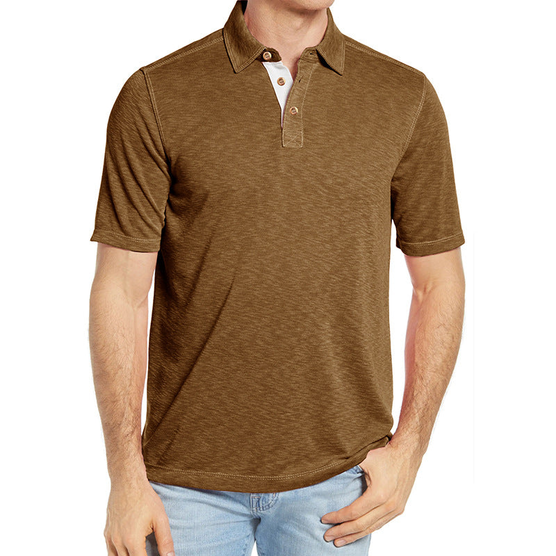 Herre Polo-Shirt med stilfuld knaplukning Stilla