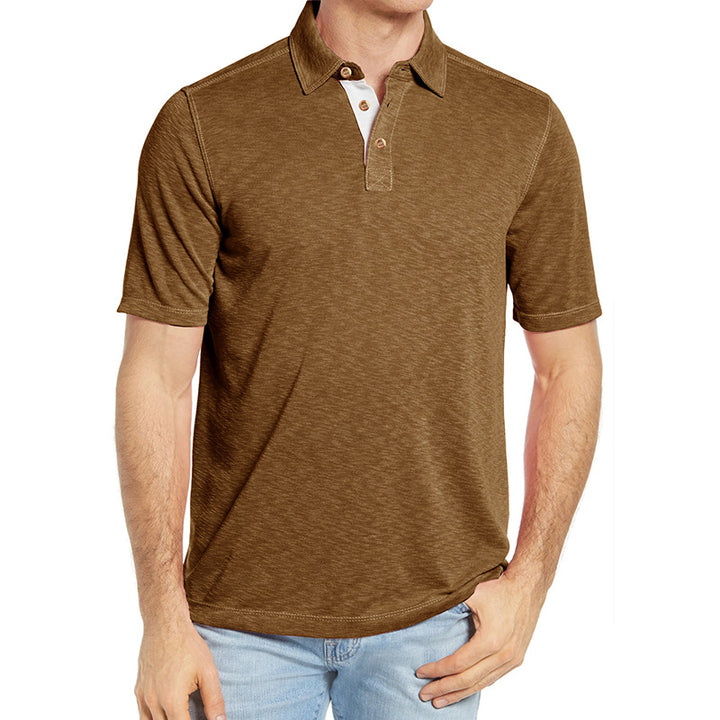 Herre Polo-Shirt med stilfuld knaplukning Stilla
