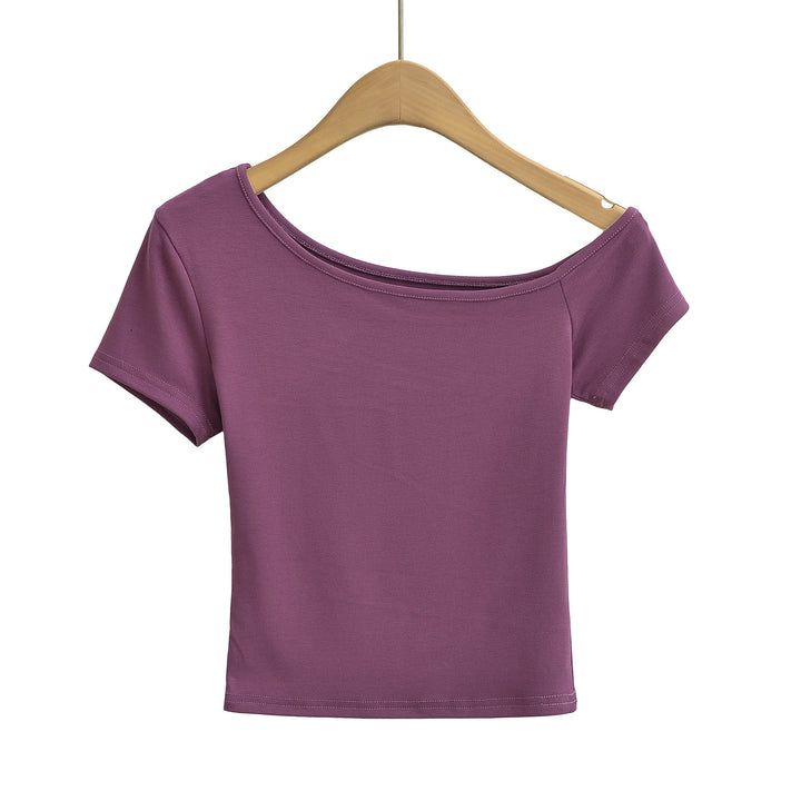 Dame kropsnært Crop-top med asymmetrisk snit og blødt materiale Stilla