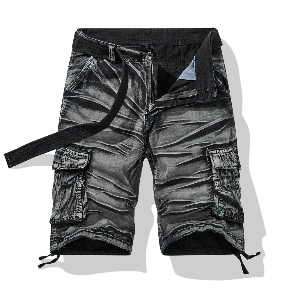 Herrer Multifunktionelle Cargo-Shorts med sidelommer og justerbar talje Stilla