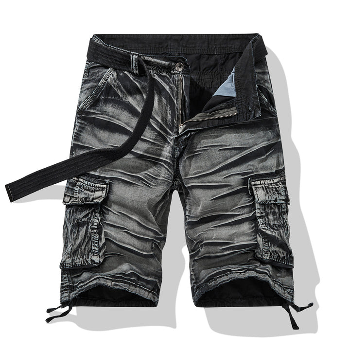 Herrer Multifunktionelle Cargo-Shorts med sidelommer og justerbar talje Stilla
