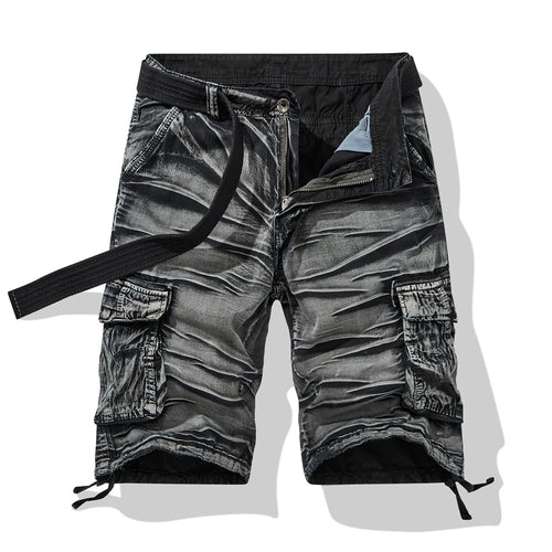 Herrer Multifunktionelle Cargo-Shorts med sidelommer og justerbar talje Stilla