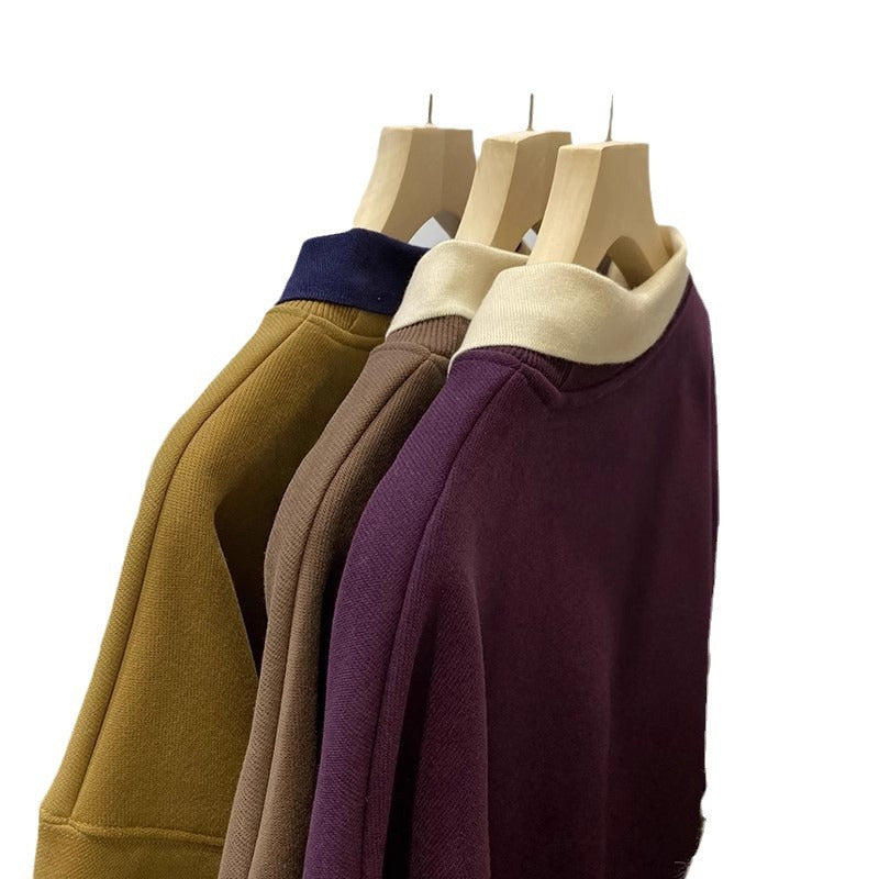 Femme Cozy Graphic Sweatshirt med stilfuld kontrastkrave Stilla