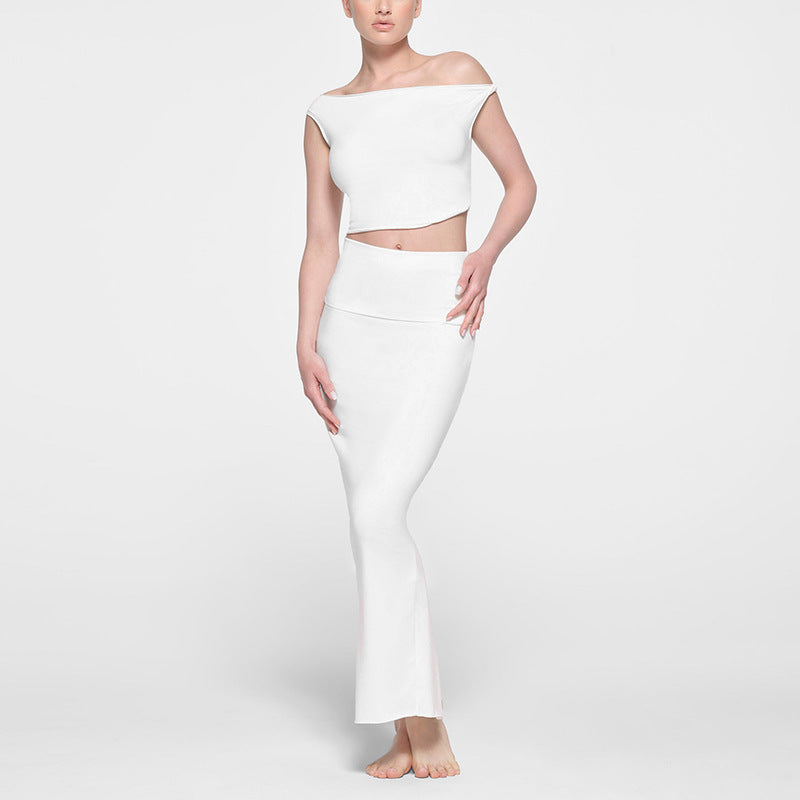 Femme Off-Shoulder Matchende To-Dels Sæt Stilla