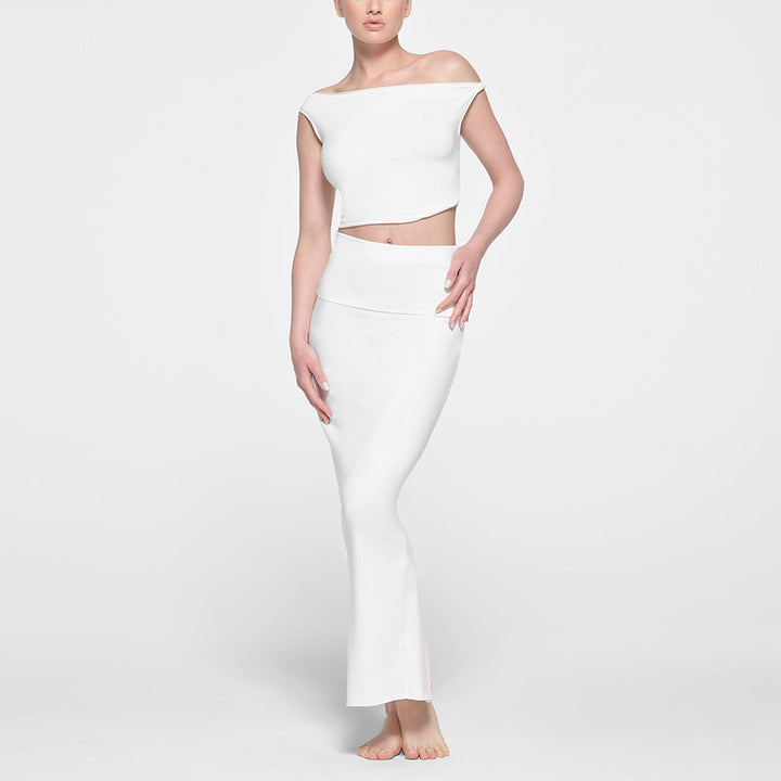 Femme Off-Shoulder Matchende To-Dels Sæt Stilla