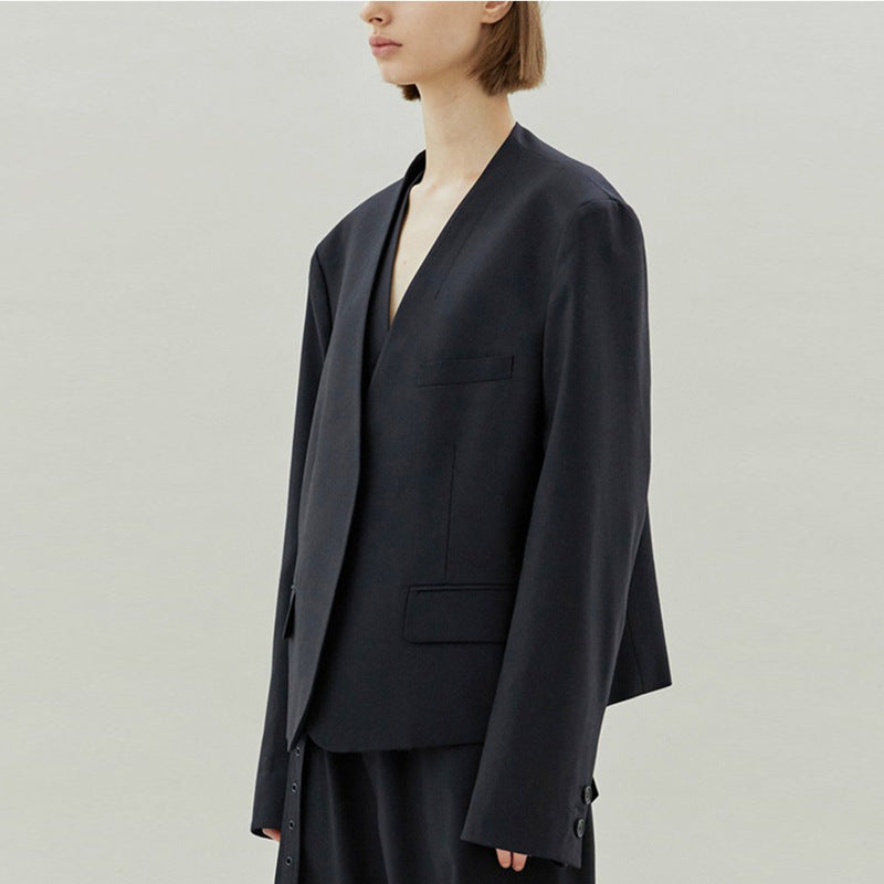 Dame Elegant Oversized Blazer-Sæt med stilfuld snit og moderne detaljer Stilla