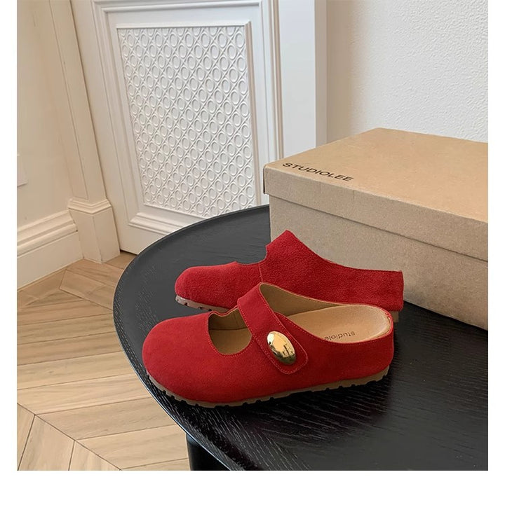Dame elegante halvskor med moderne spændeapplikation og behagelig sål Stilla