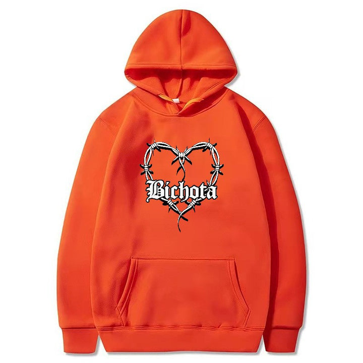 Kvinders hoodie med unikt hjerte design og broderet skrift Skovae