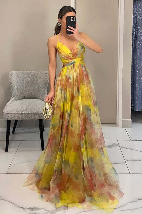 Kvinder Elegant Bryllups Kjole med Flydende Chiffon og Udsnit Detaljer Skovae