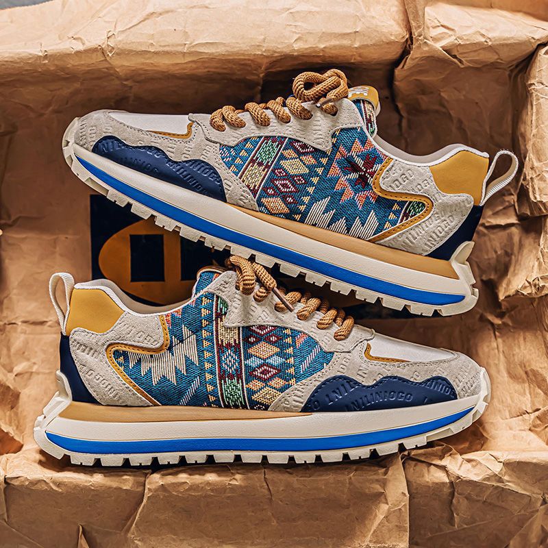 Dame Komfort-sneakers med unikt etno-design og skridsikker sål Stilla
