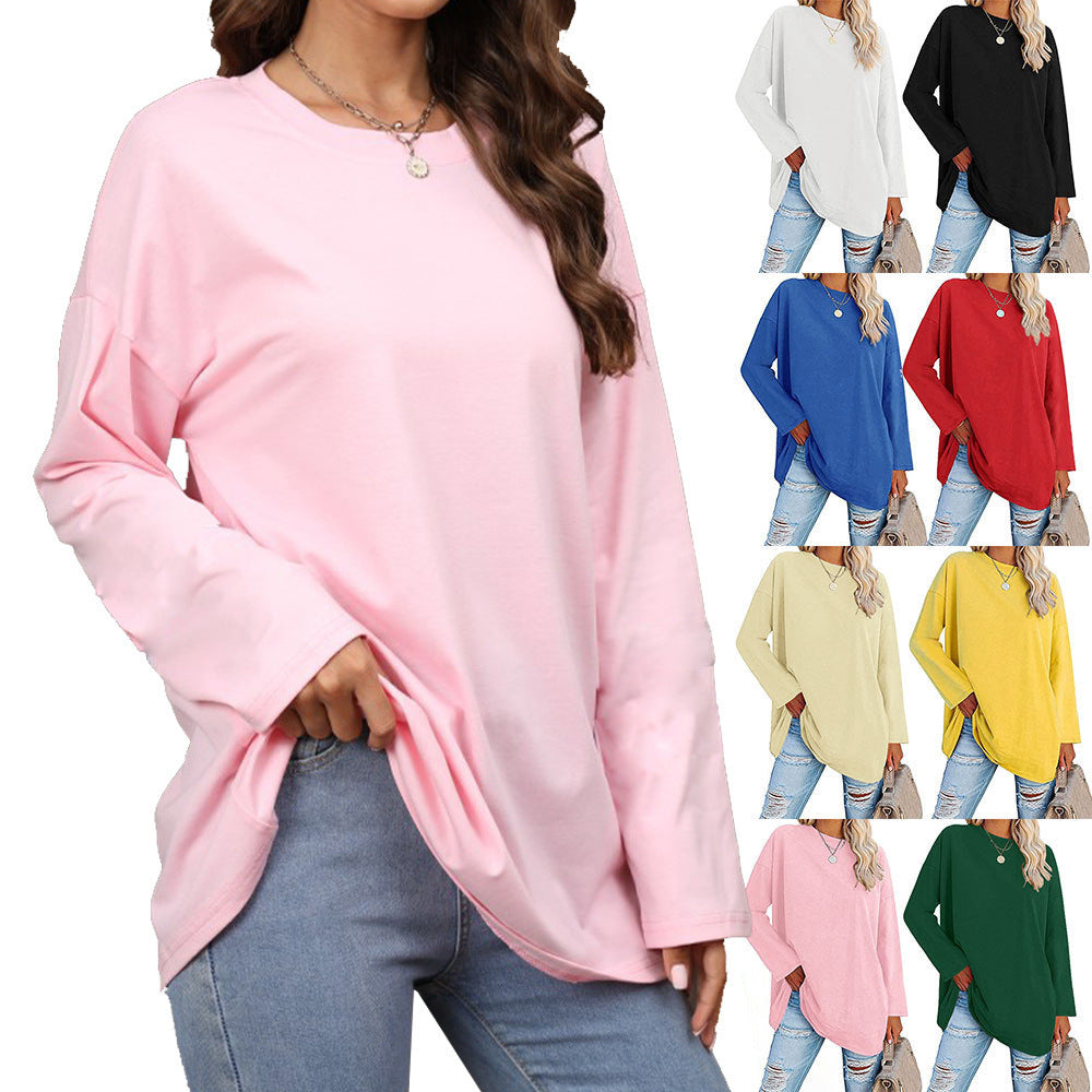 Dame Oversized Langærmet T-shirt med afslappet snit Stilla