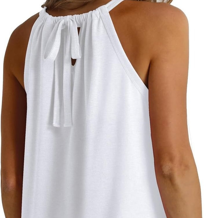Dame højkrave plisseret tanktop Stilla