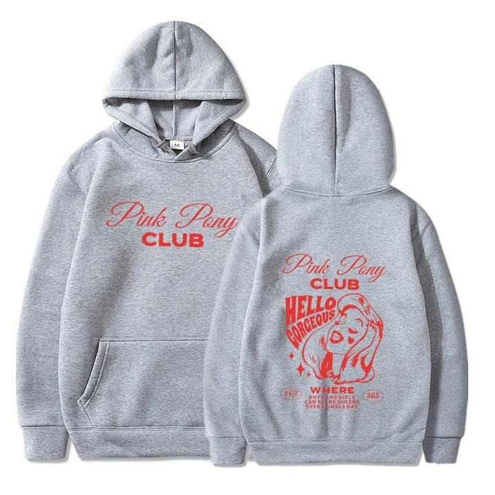 Dame hoodie med kreativ grafisk design Skovae