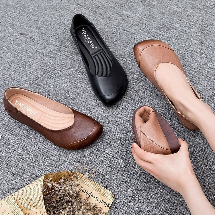 Dame klassiske Ballerinas med ergonomisk fodseng og skridsikker sål Stilla