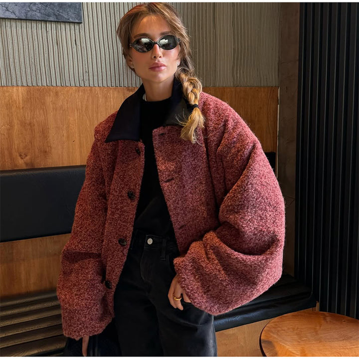 Dame oversized uldjakke Stilla