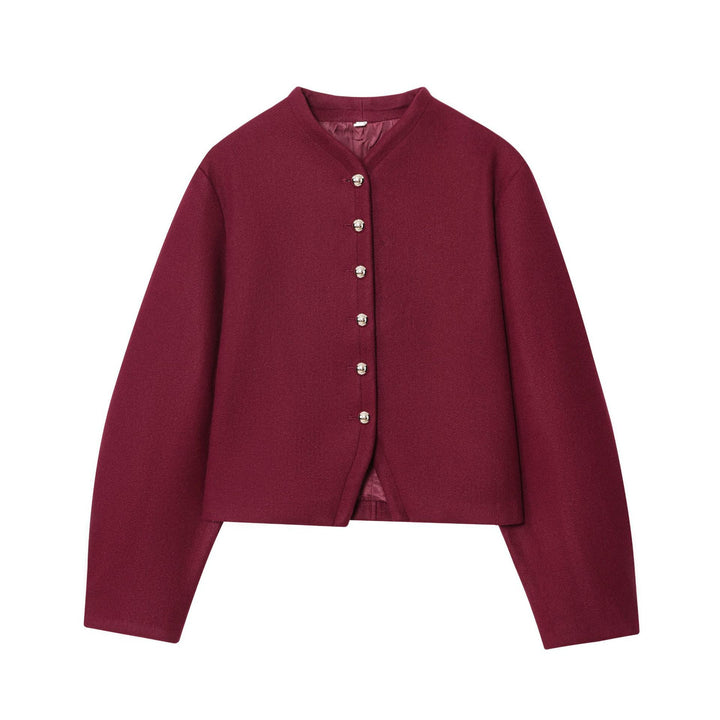 Kvindernes fashionable korte jakke med elegant knaplukning Stilla