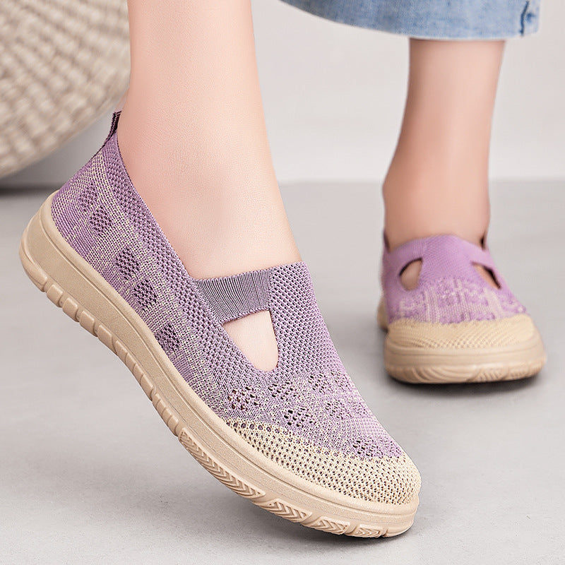 Damer Åndbar Slip-On Fritidsko med elastisk rem Stilla