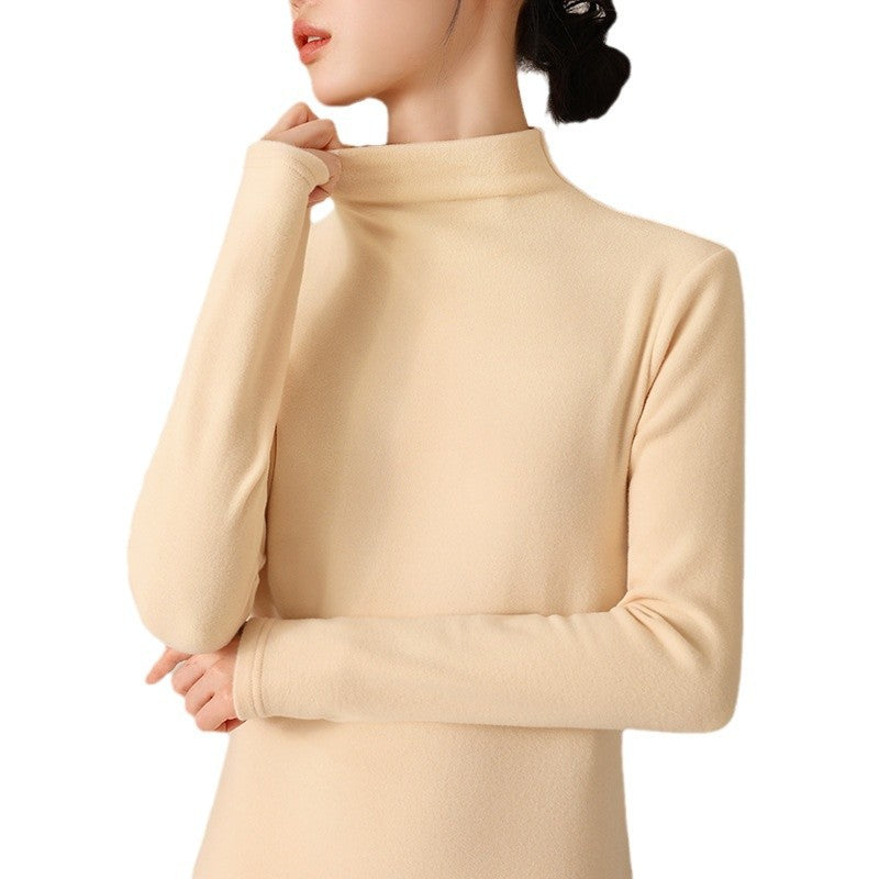 Dame sporttop med stilfuldt rullekrave og trendy cropped længde Stilla