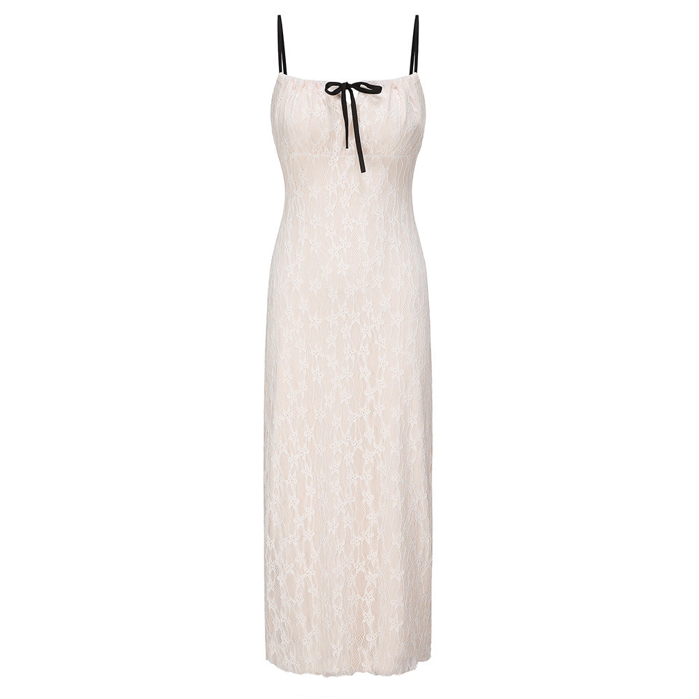 Femme Elegante Spidse Maxi Kjole Stilla