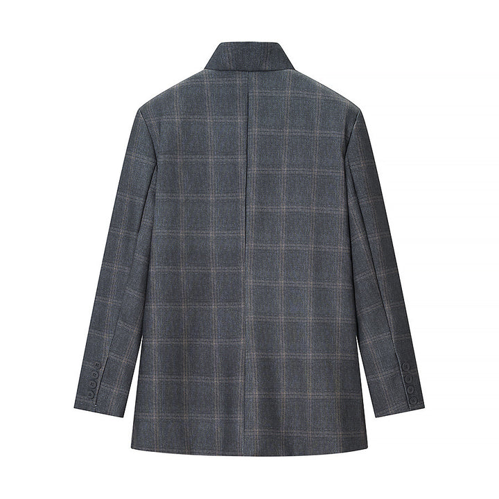 Kvindernes designer blazer med urban ternet mønster Stilla