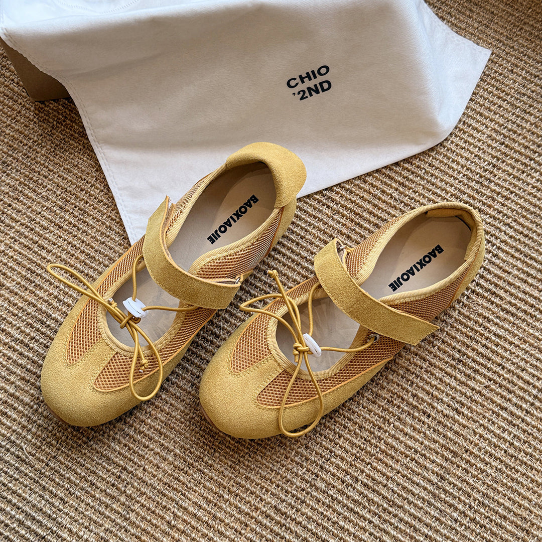 Femme Stilfulde Mesh Ballerinas Stilla