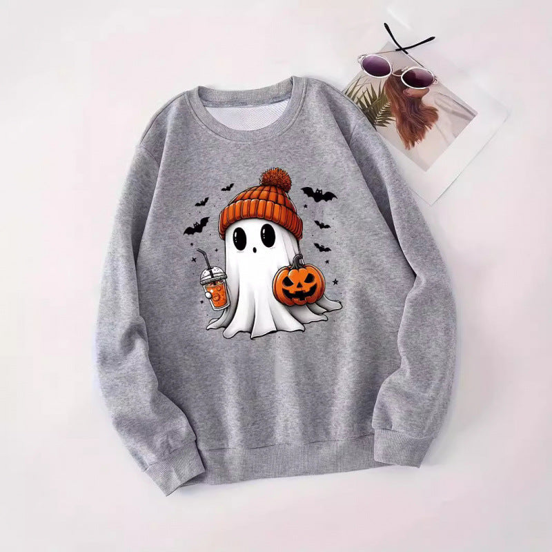 Dame sweatshirt med Halloween motiv Skovae
