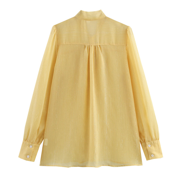 Femme Chiffon Slangebånd Bluse Stilla