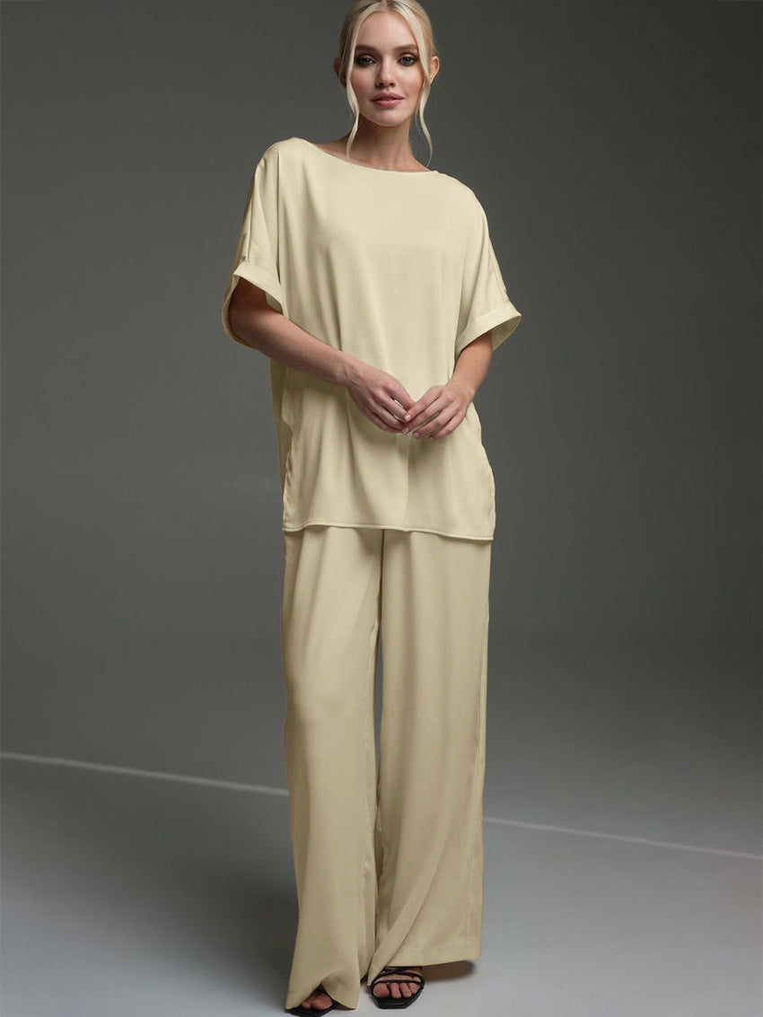 Dame Elegant loungewear-sæt med løs pasform og luksuriøse stoffer Stilla