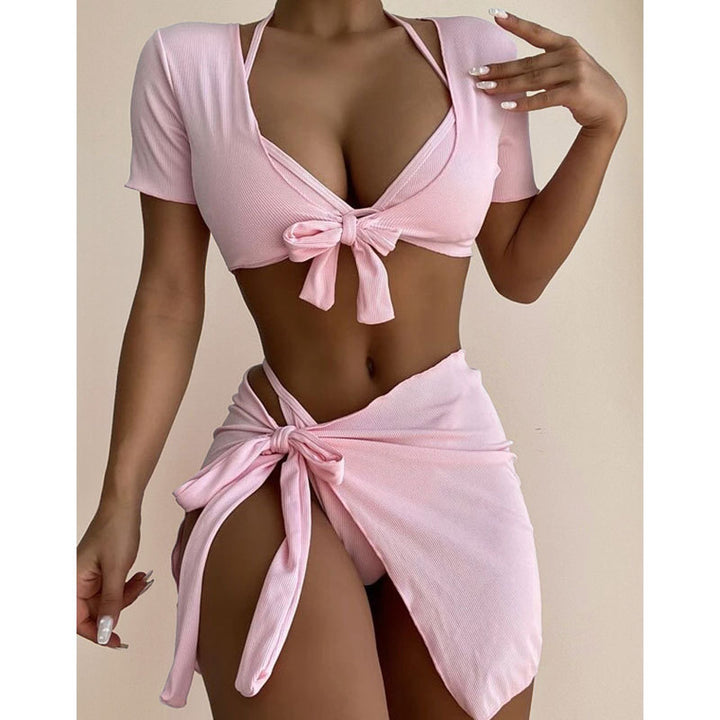Dame Crop-Top og Wrap Skirt Sæt Skovae