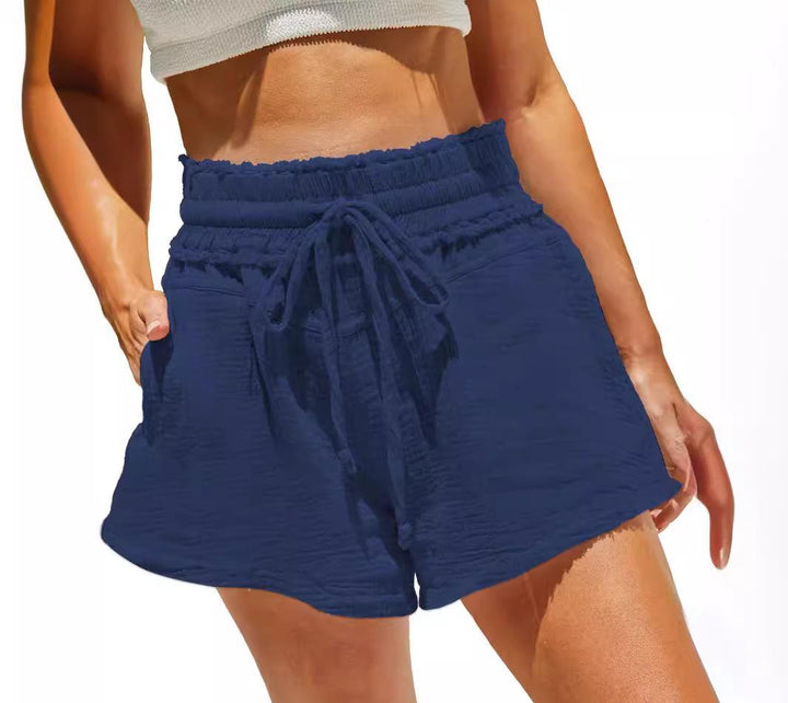 Dame Behagelige Strandshorts med elastisk linning og snor Stilla